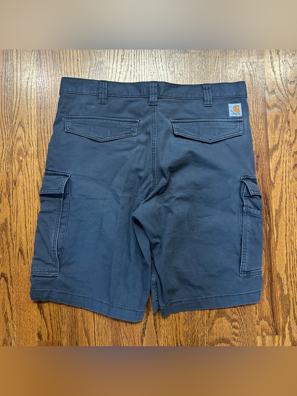 Carhartt Grey Canvas Cargo Shorts Size 36x11 Relaxed Fit 103542-029